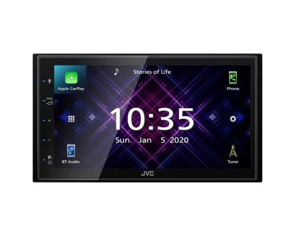 JVC motorizuotas automobilinis grotuvas su jutikliniu ekranu