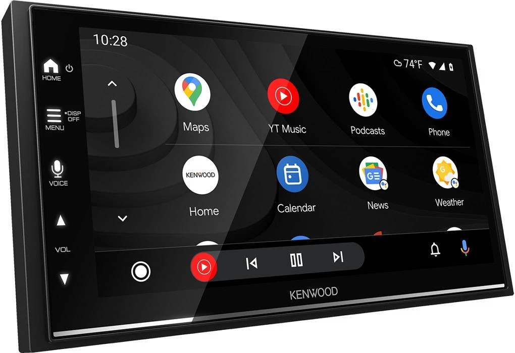 Kenwood DMX-7722DABS jutiklinis ekranas su Android Auto meniu