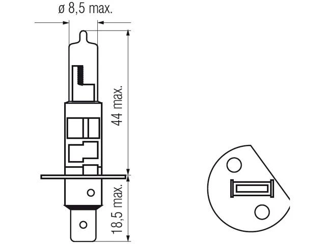 Bosma lemputė H1, 12V, 55W, LLHD