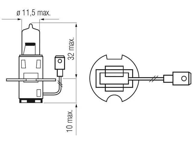 Bosma lemputė H3, 12V, 55W, LLHD