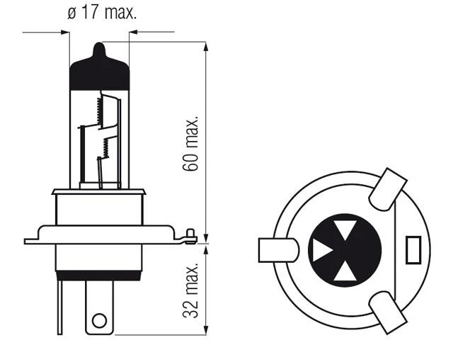 Bosma lemputė H4, 100/80W