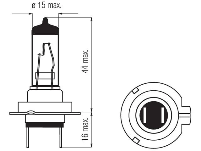Bosma lemputė H7, PX26d, 55W, baltos