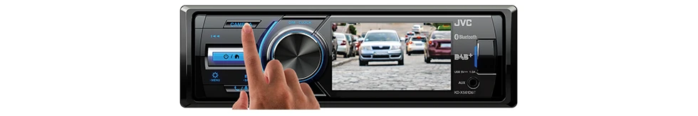 Automagnetola Nešiojamas stereo automobilis JVC KDX-560BT (Bluetooth, USB + AUX) aprašymas - Prekės nuotrauka