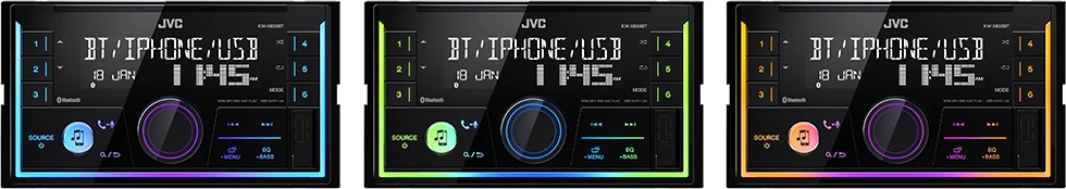 Automagnetola JVC, KW-DB95BT 2-DIN USB/CD MP3 magnetolas su AUX ir Bluetooth aprašymas - Prekės nuotrauka