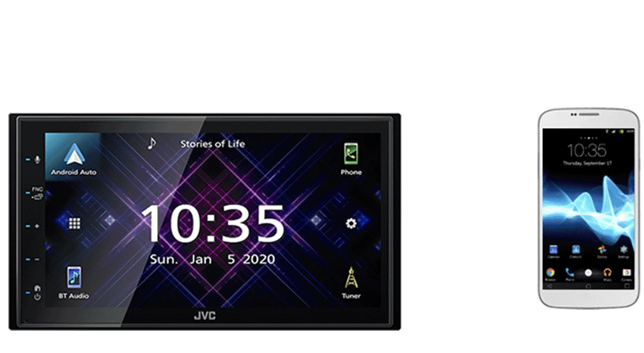 Automagnetola JVC, KW-M560BT 2-DIN AV grotuvas su 6.8