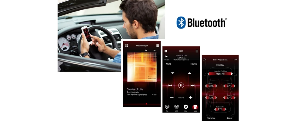 Automagnetola JVC, KW-X850BT 2-DIN USB MP3 magnetola su AUX ir Bluetooth aprašymas - Prekės nuotrauka