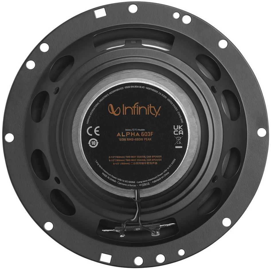 Infinity Alpha 603F 16 cm garsiakalbis – galinė pusė