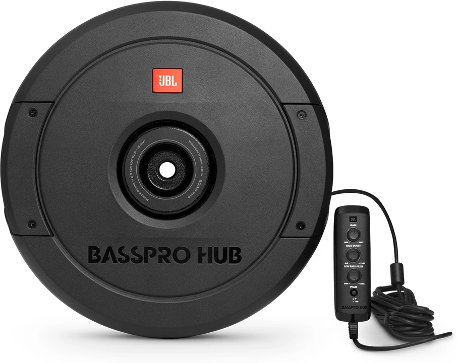 Automagnetola JBL, BassPro HUB aktyvinė žemų dažnių kolonėlė, 27,9cm/11"