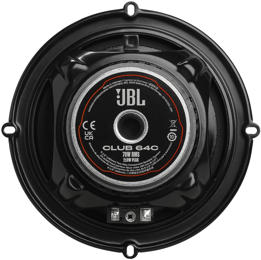 JBL, CLUB 64C, GEN3 16.5 cm / 6.5" 2-juostų komponentiniai garsiak