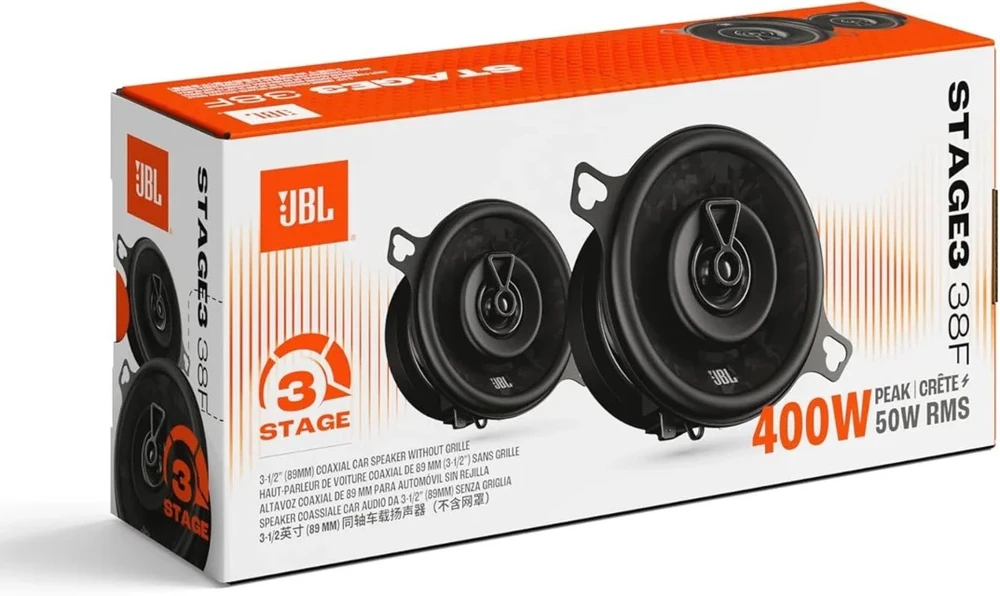 JBL, STAGE3 38F, GEN2, 8.75cm 2-juostų koaksialiniai garsiakalbiai