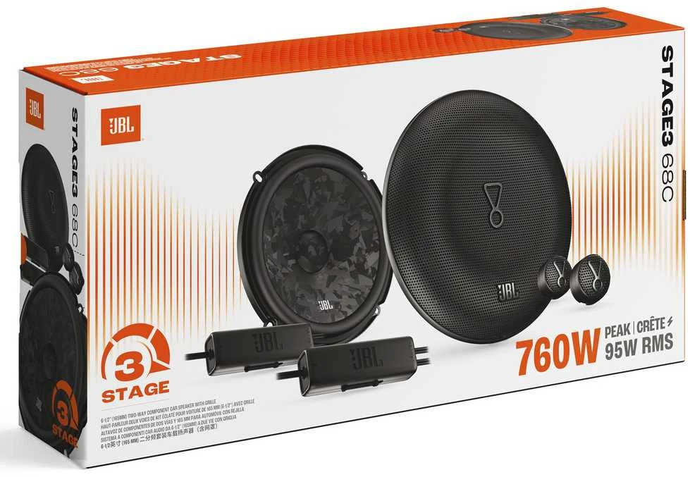JBL, STAGE3 68C, GEN2 16.5 cm / 6.5" 2-juostų komponentiniai garsi