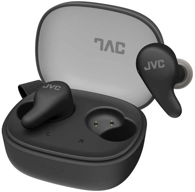JVC HA-A23TBU juodos ausinės atvirame dėkle