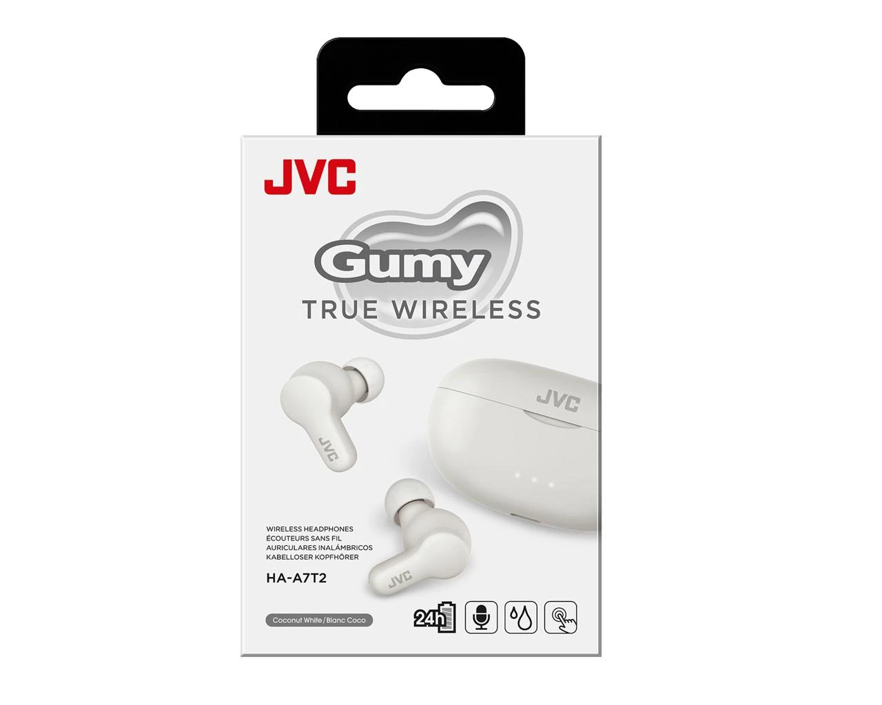 JVC, HA-A7T2-WE, baltos sp. dinaminės ausinės
