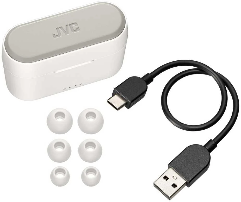 JVC ausinių komplektas su dėklu ir priedais
