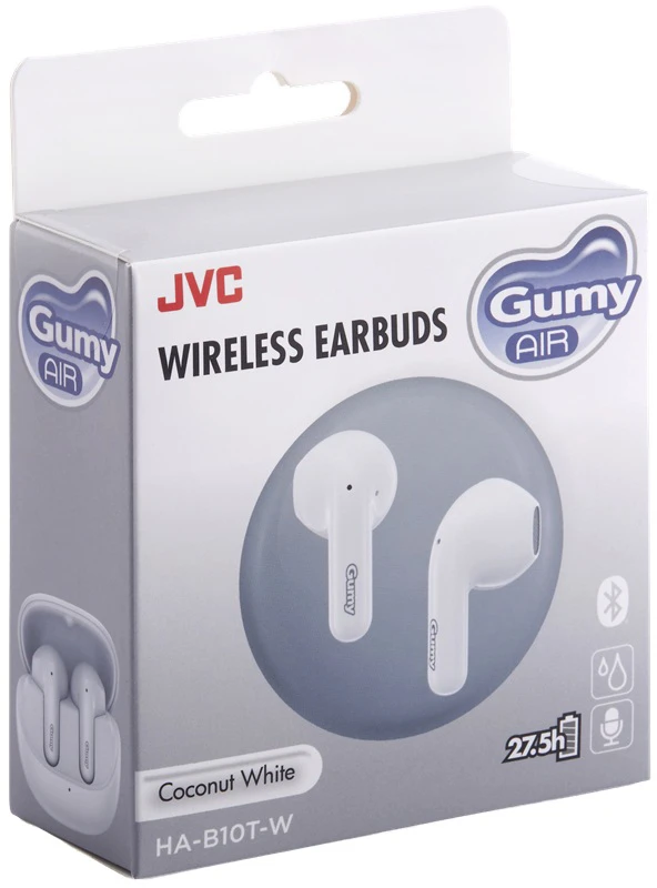 JVC, HA-B10TW, baltos sp. dinaminės ausinės