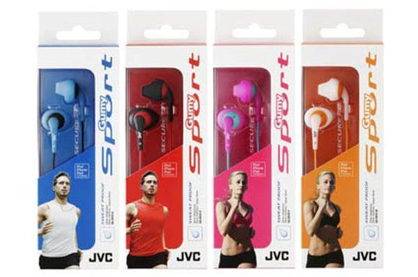 Ausinės Sportui JVC HA-EN10BRE IPX2 juoda/raudona
