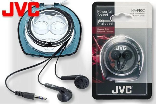 Į ausį įkišamos Ausinės su laidu JVC HA-F10C-EN su dėžute, juodos