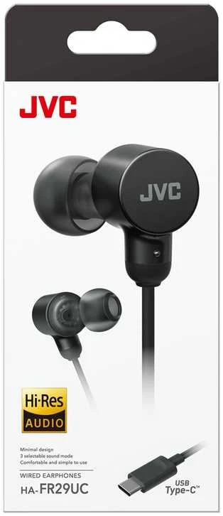 JVC, HA-FR29UC-BU, juodos sp. dinaminės ausinės