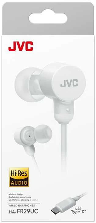 JVC, HA-FR29UC-WU, baltos sp. dinaminės ausinės