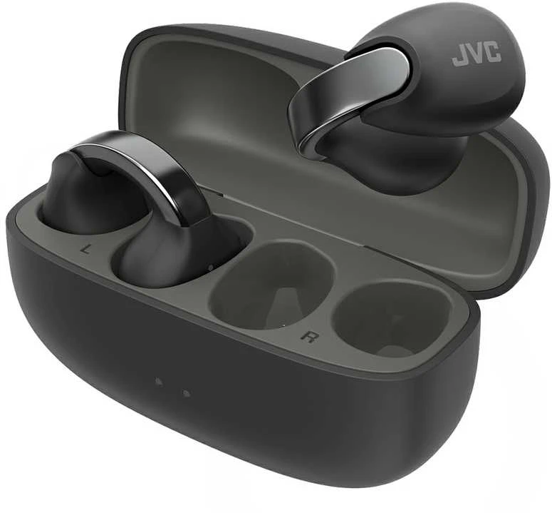 JVC HA-NP1T-BU juodos belaidės ausinės dėkliuke