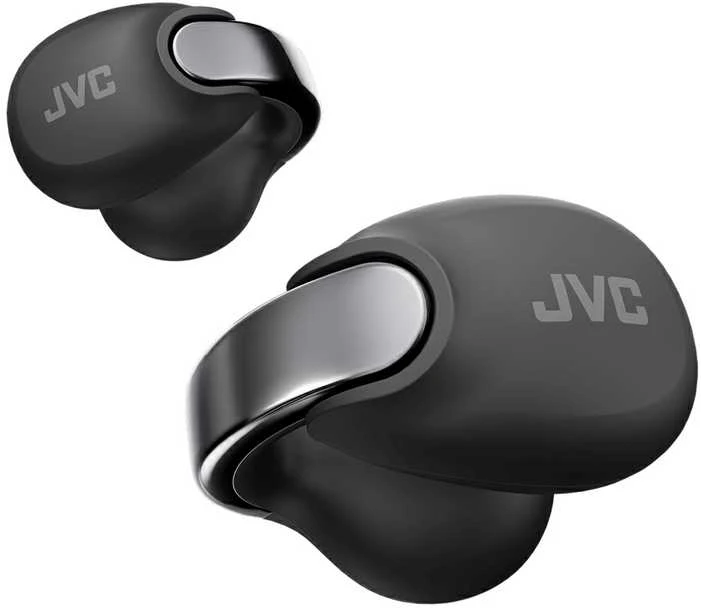 JVC HA-NP1T-BU juodos ausinės su sidabrine detale