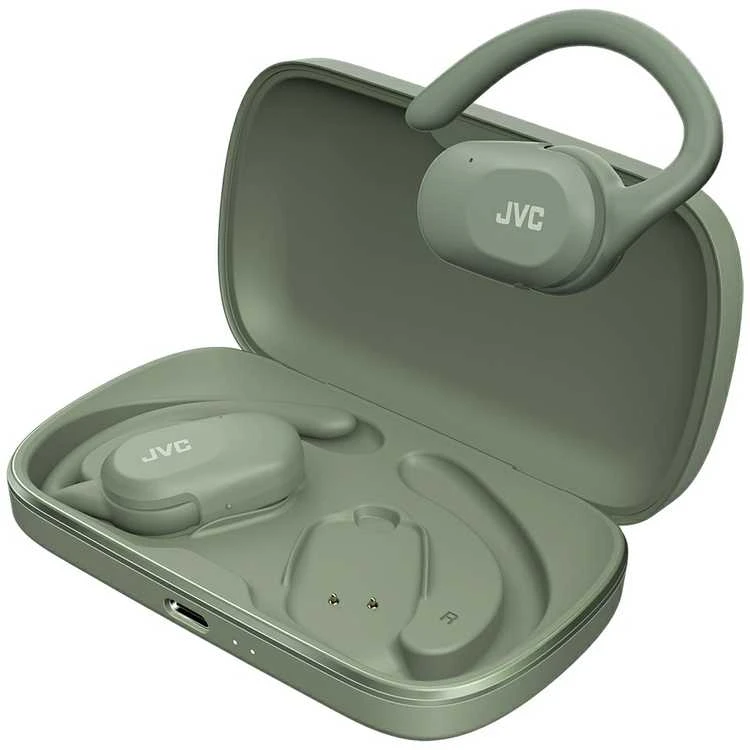 JVC, HA-NP40T-GU, žalios sp. dinaminės ausinės