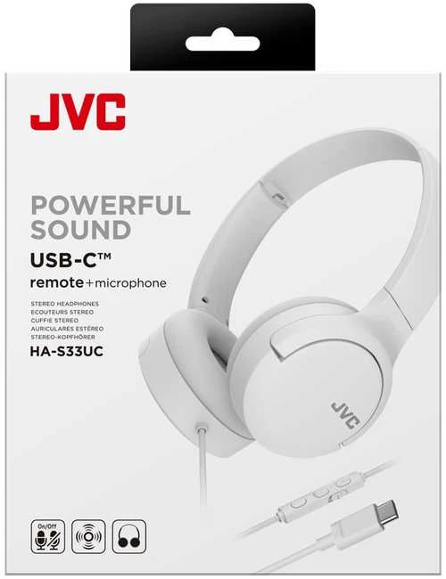 JVC HA-S33UC ausinės pakuotėje