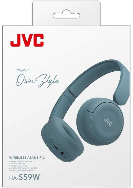 JVC HA-S59W-AU belaidės ausinės pakuotėje