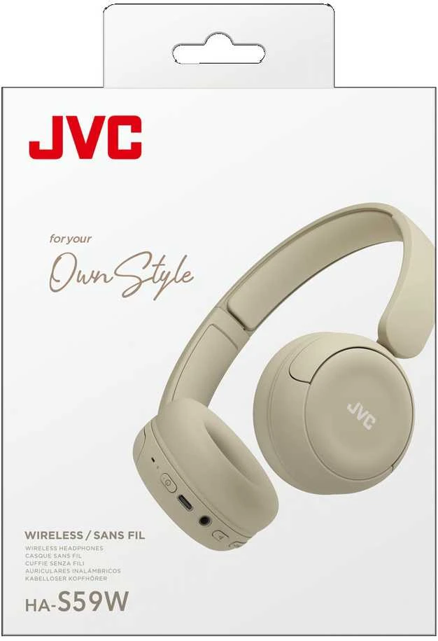 JVC HA-S59W-CU belaidės ausinės pakuotėje