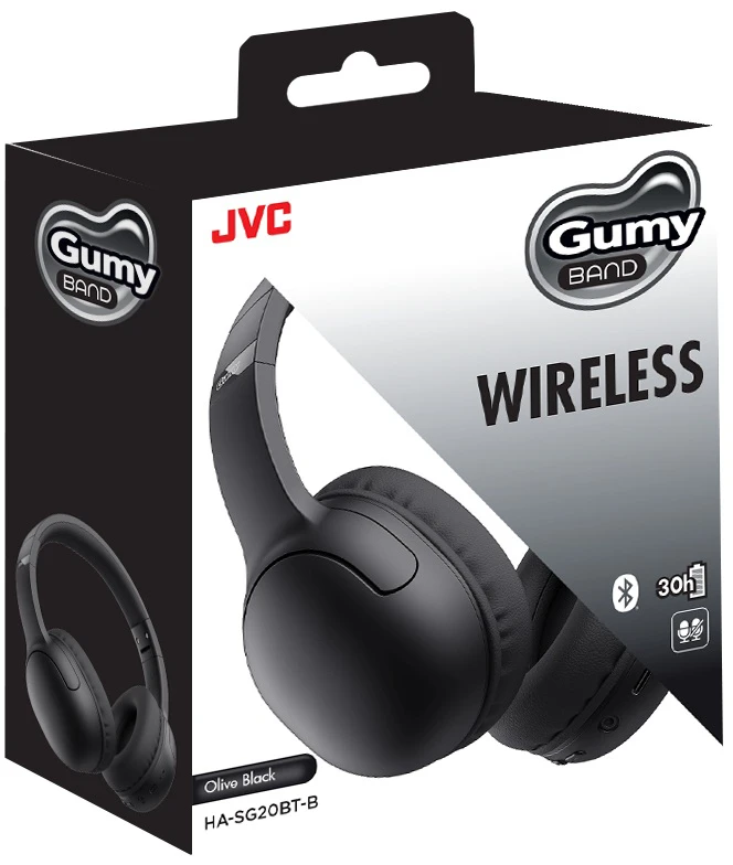 JVC, HA-SG20BTB, juodos sp. dinaminės ausinės