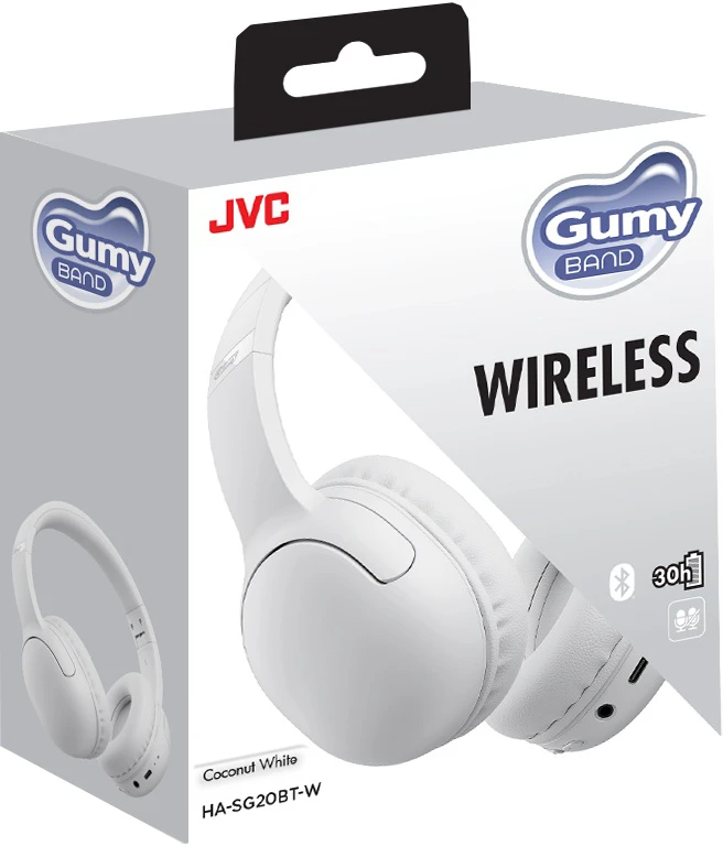 JVC, HA-SG20BTW, baltos sp. dinaminės ausinės