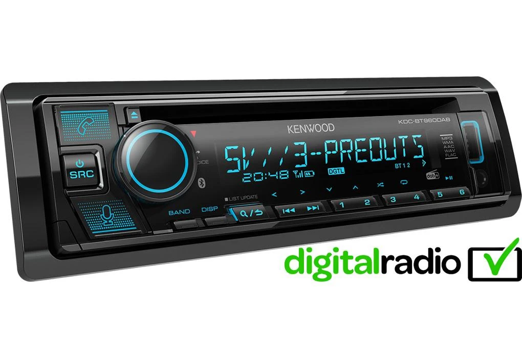 Kenwood, KDC-BT960DAB CD/USB MP3/WMA automagnetola su AUX įėjimu