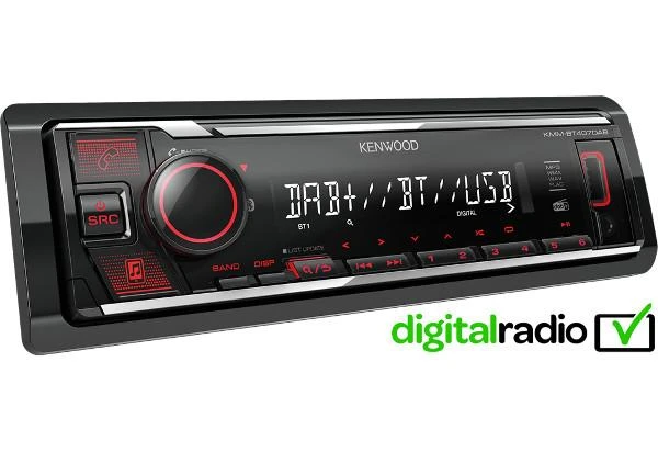 Kenwood KMM-BT407DAB automagnetola su apšviestu ekranu