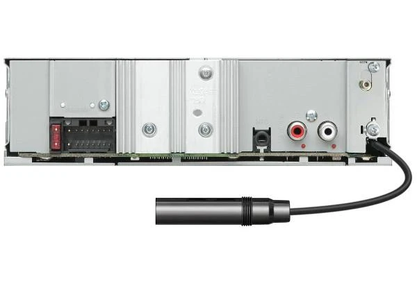 Kenwood KMM-BT407DAB galinės jungtys ir mikrofonas