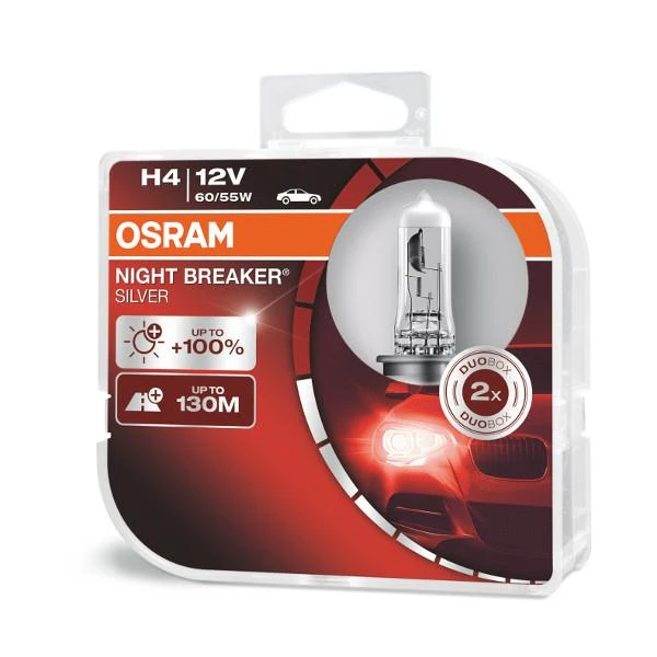Osram H4 Night Breaker Silver dviejų lempučių rinkinys