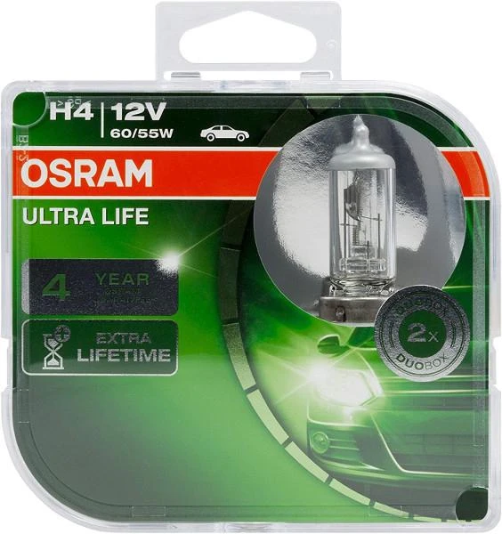 Osram lemputės ULTRA LIFE, H4, 60/55W, DUO 64193ULT