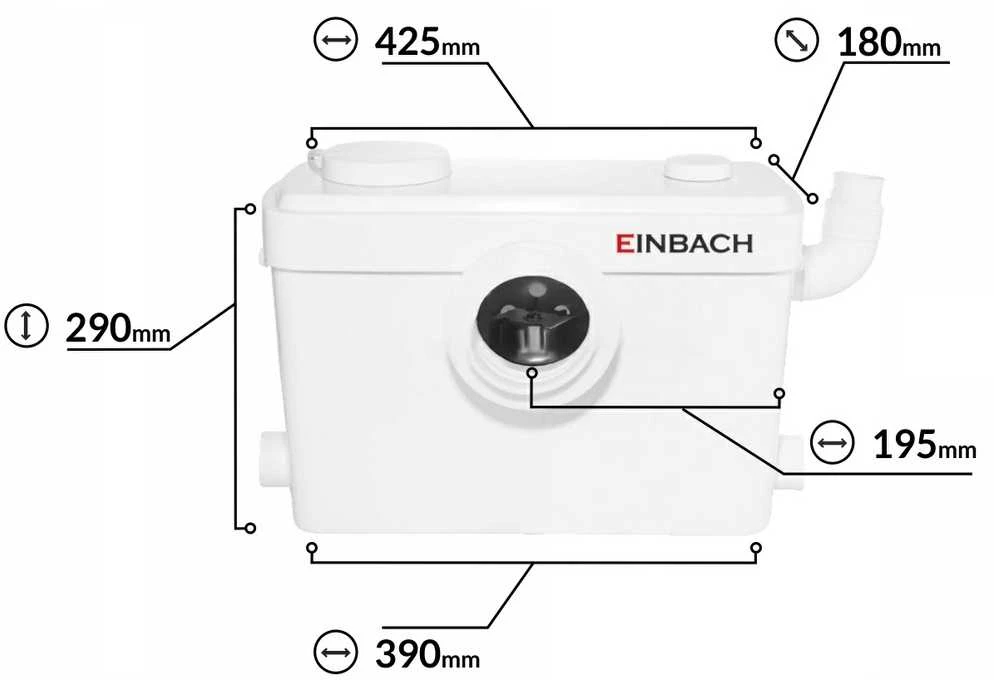 IBO Dambat Siurblys fekalinis SANMATIC PRO su smulkintuvu 600W/230V EINBACH