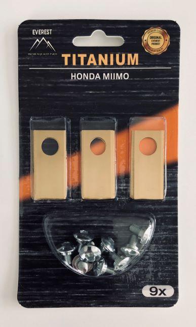 Titanu padengti peiliukai tinkantys Honda robotui vejapjovei,  rinkinys - 9 vnt.