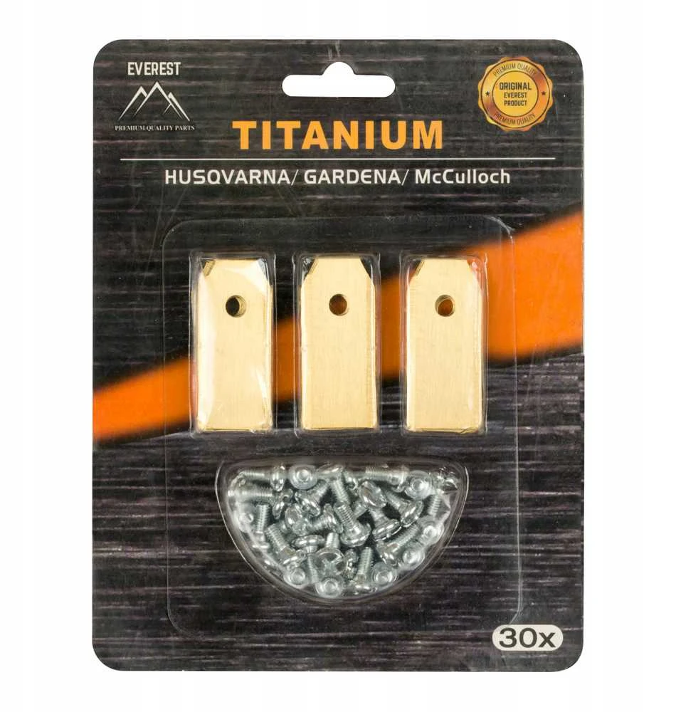 Titaninių peiliukų rinkinys (30 vnt. 43 mm) Gardena, Husqvarna robotui vejapjovei