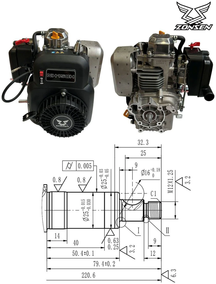 VARIKLIS ZONGSHEN NH150H 149cc 4.0 VELENAS