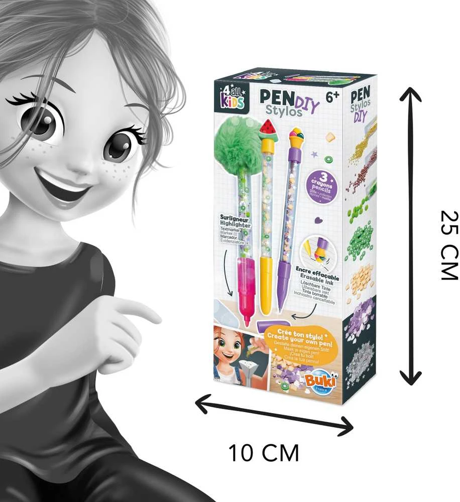 Buki France DIY nutrinamų rašiklių gamybos rinkinys vaikams „Maistas“ 3 vnt.