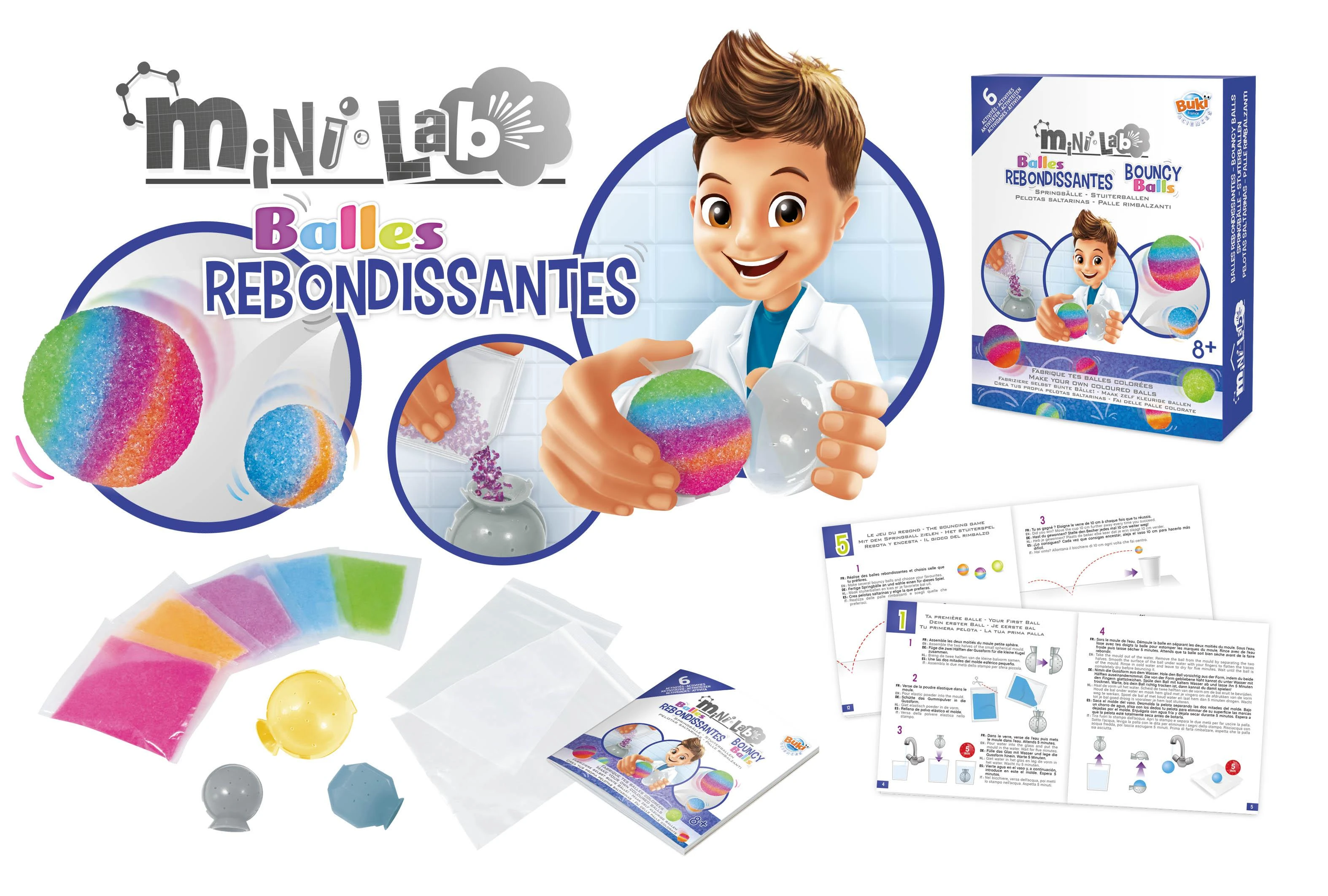 Buki France Mokslinis rinkinys BUKI mini LAB Šokinėjantys kamuoliukai
