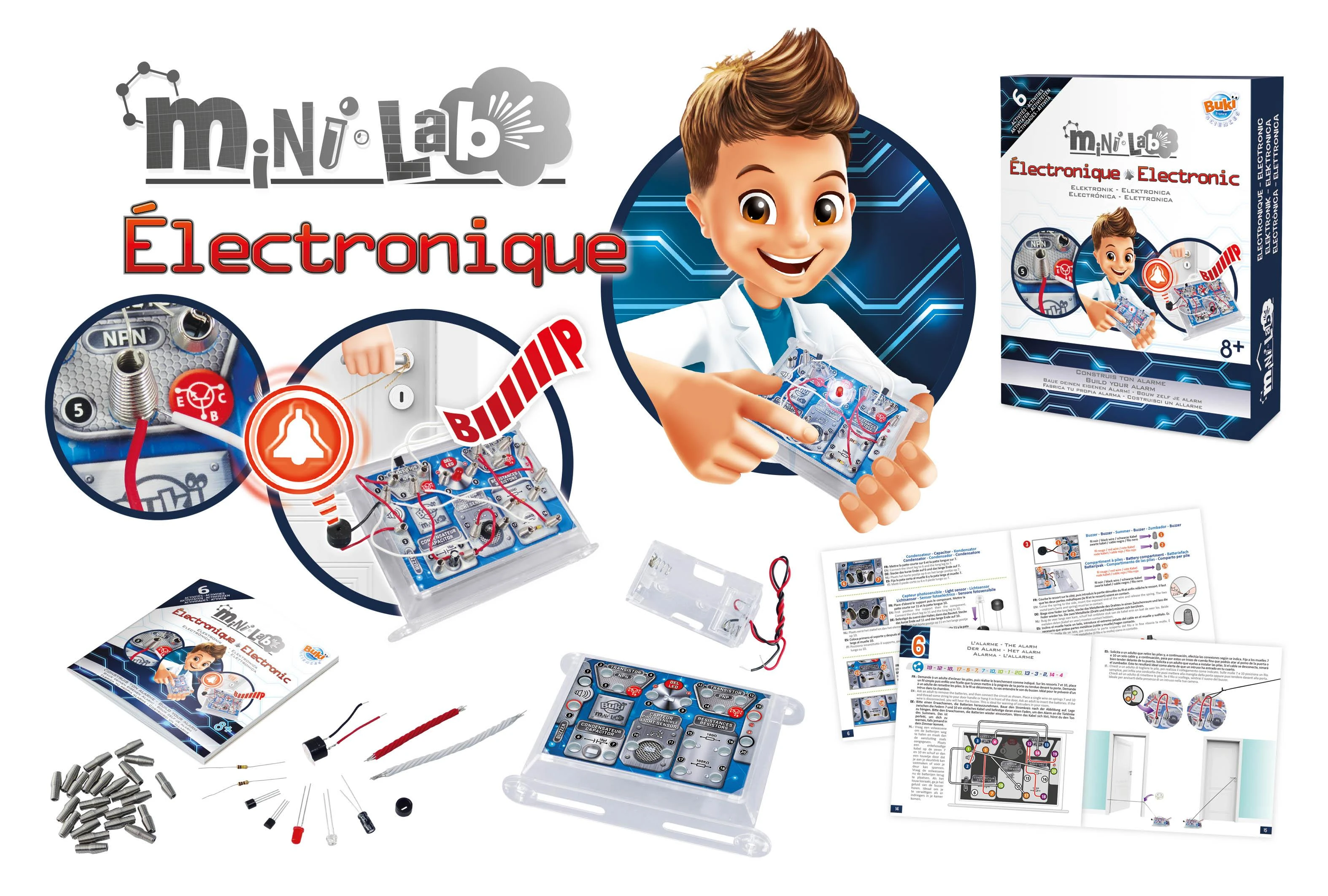 Buki France Eksperimentinis rinkinys, elektronika, Buki Mini Lab