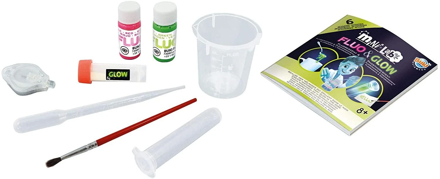Buki France Buki Eksperimentinis rinkinys, Mini Lab Fluo & Glow
