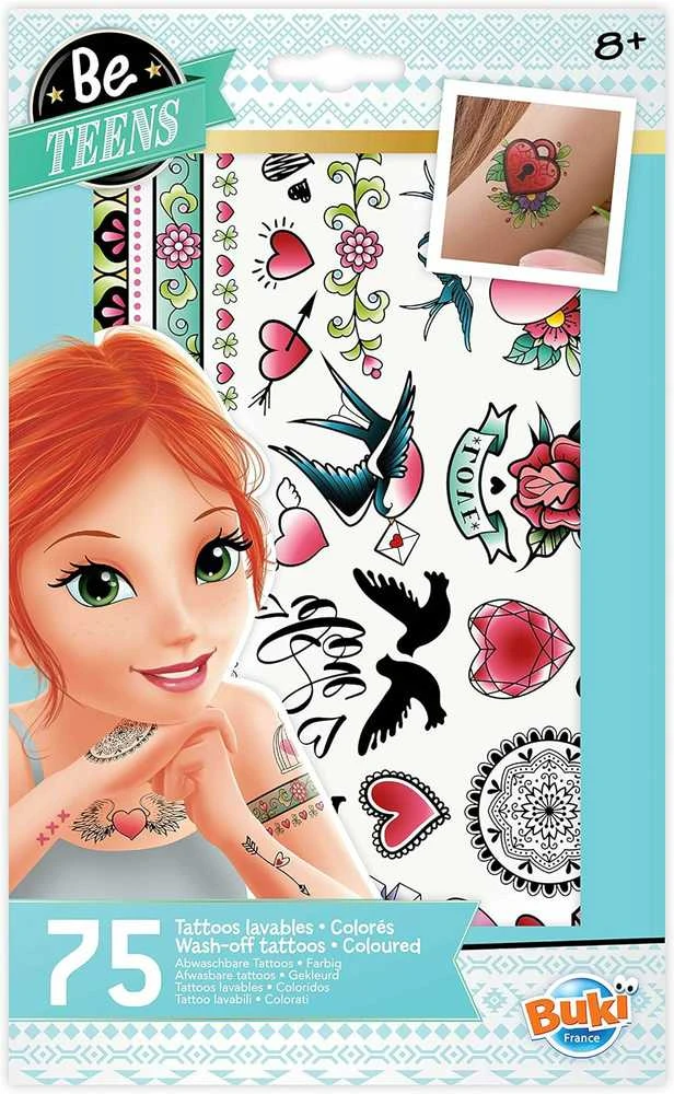Buki France 75 nuplaunamos tatuiruotės - Spalvota, Buki
