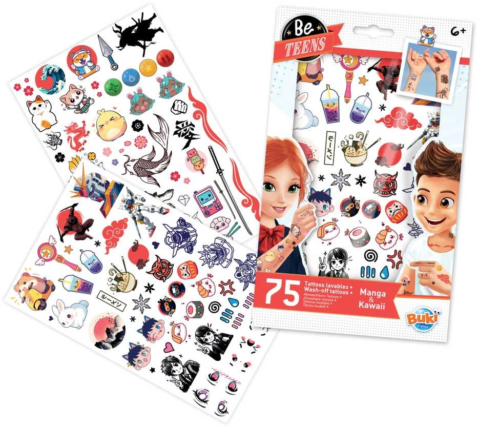Buki France 75 nuplaunamos tatuiruotės – Manga Kawaii, Buki