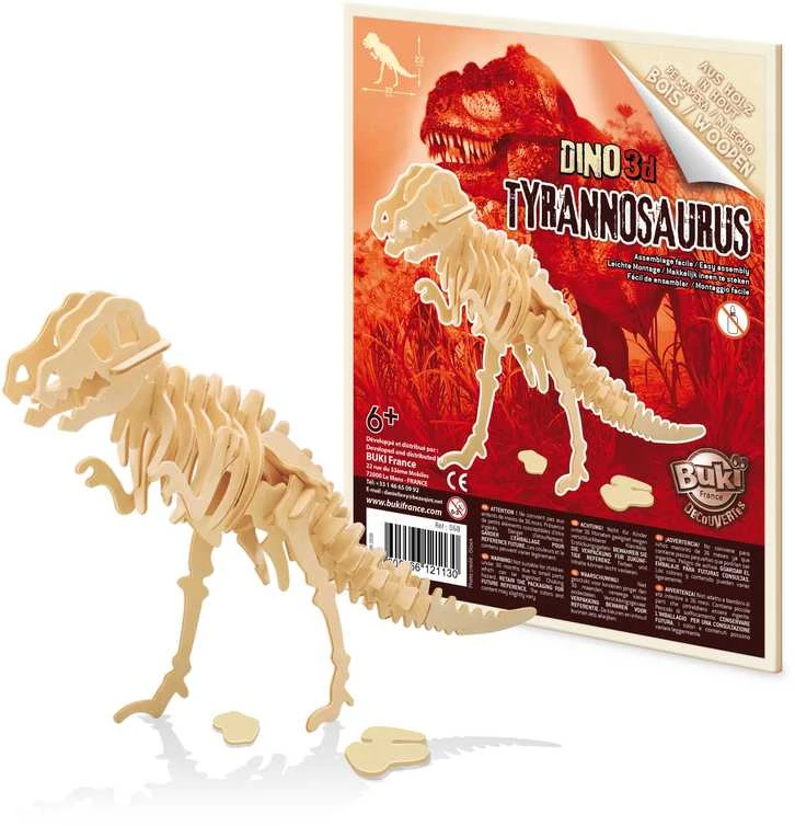 Dėlionė Buki France Buki 3D mediniai dinosai