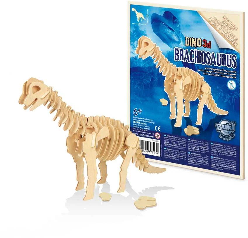 Dėlionė Buki France Buki 3D mediniai dinosai