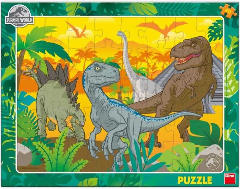 Dino Dėlionė 40 vnt. - Dinozaurų pasaulis aprašymas - Prekės nuotrauka