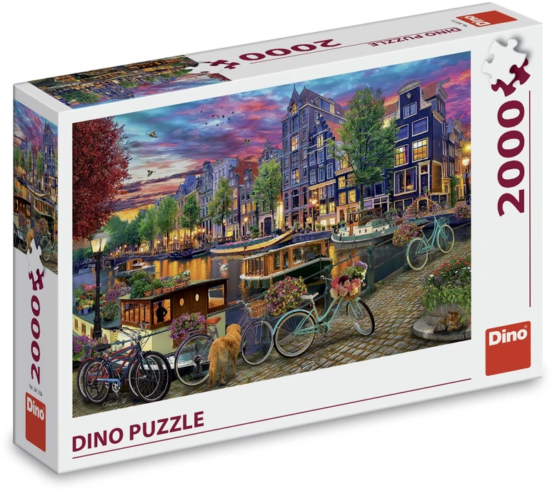 Dėlionė Dino Puzzle 2000 Pcs: Painted Amsterdam
